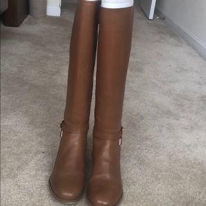 Camel color Michael Kors leather boots